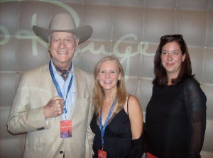 Larry hagman, nancy addison and cirque soleil with general manager
